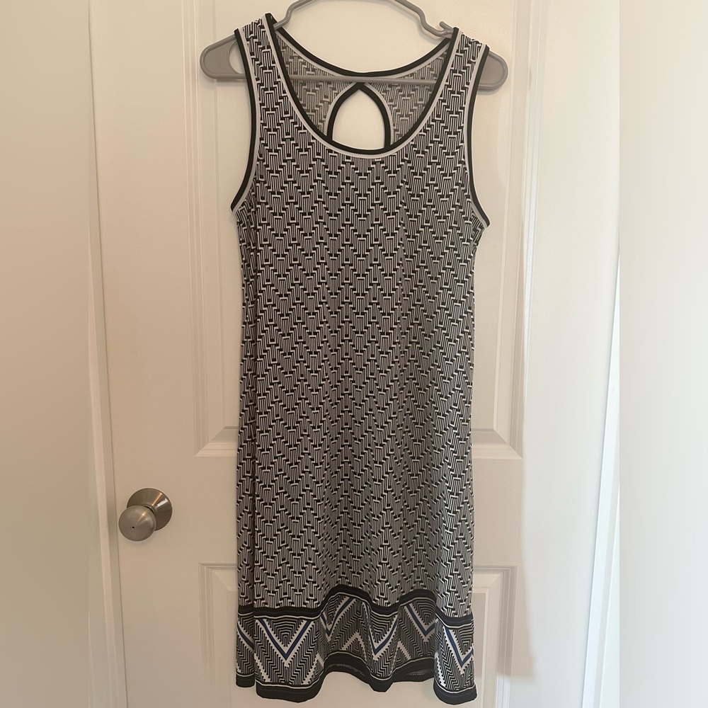 Black and White Geometric Max Studio Tank Dress